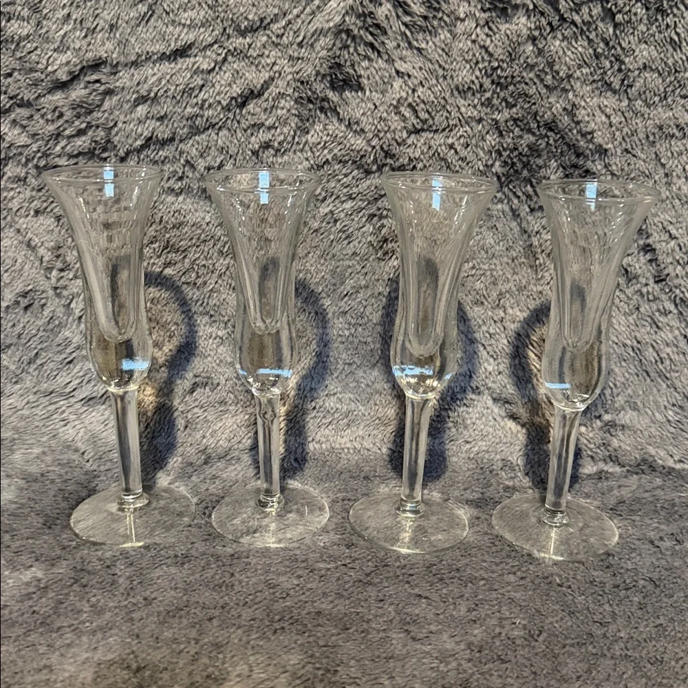 Holmegaard Aperitif Cordial Glasses 6” Set of 4 Vintage MCM 60s or 70s EUC